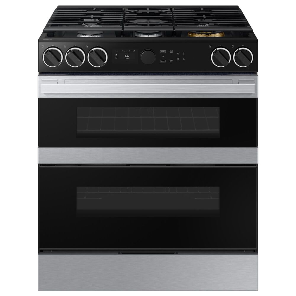 Samsung Bespoke Bespoke 6.3 Cu. Ft. Smart Slide-In Dual Fuel Range with Flex Duo in Stainless Steel, , large