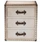 Baxton Studio Mallison 3-Drawer End Table in Beige, , large