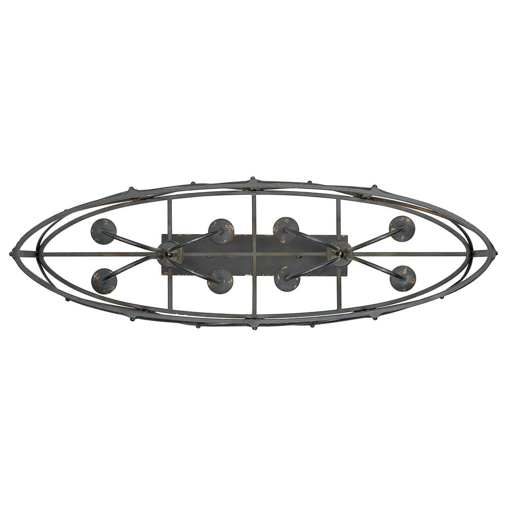 Golden Lighting Alcott 8-Light Linear Pendant in Antique Black and Gold, , large