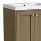 James Martin Vanities Chianti 24" Single Bathroom Vanity in Walnut Whisper and Champagne Brass with 2 cm White Glossy Composite Stone Top and Rectangular Sink, , large