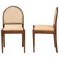 Baxton Studio Maryland Side Chair in Natural and Walnut Brown (Set of 2), , large