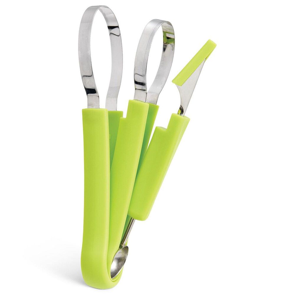 HIC Kitchen 4-Piece Fruit Tool Set in Yellow and Green, , large