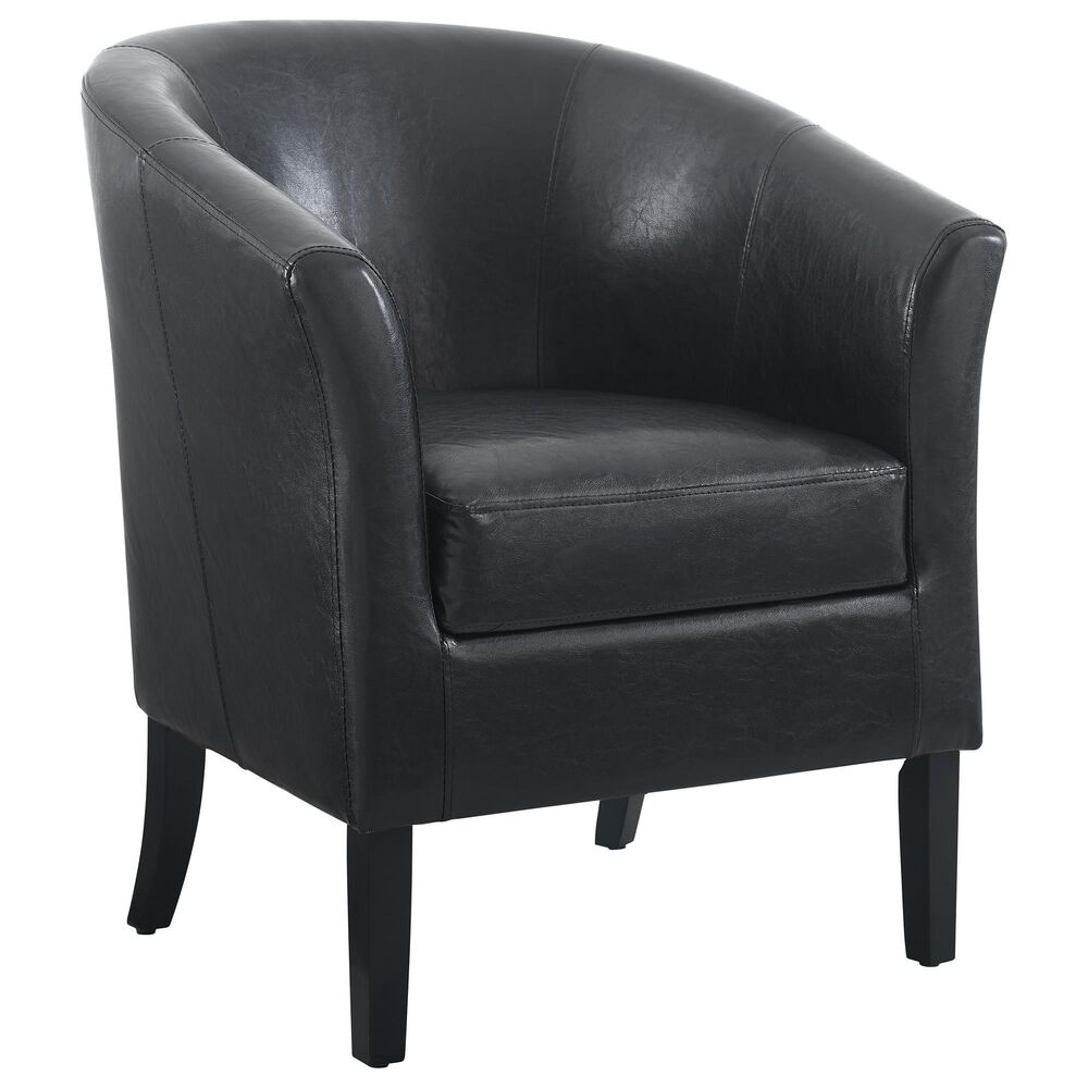 Linon Home Decor Simon Club Chair in Black, , large