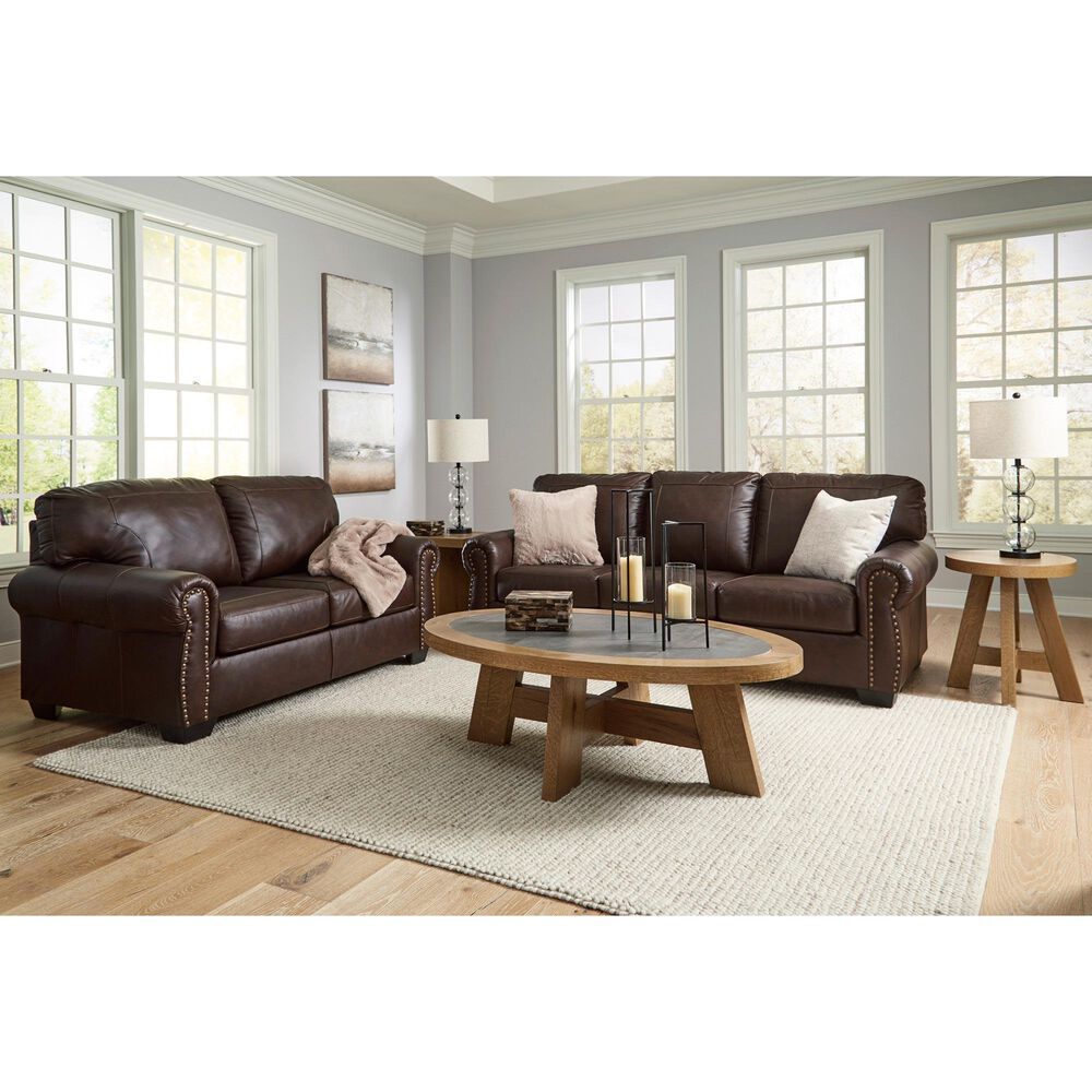Ashley Colleton Stationary Sofa and Loveseat Set in Dark Brown, , large