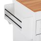 HOMLUX 86" Kitchen Island with Extendable Dining Table in White, , large
