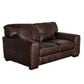 Softline Leather Loveseat in Madison Espresso, , large