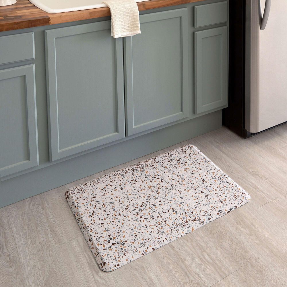 Mohawk Dri-Pro Terrazo Tile 1'6" x 2'6" Cream Door Mat, , large