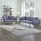 HOMLUX Sofa and Loveseat Set with USB Ports, Pillows and Storage in Dark Gray, , large