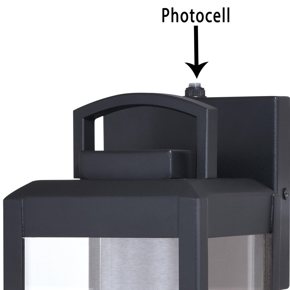 Vaxcel Kinzie 14.25" 1-Light Outdoor Wall Sconce in Textured Black, , large