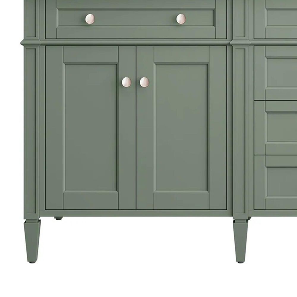 James Martin Vanities Brittany 72&quot; Double Bathroom Vanity in Smokey Celadon with 3 cm Arctic Fall Solid Surface Top and Rectangular Sinks, , large