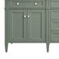 James Martin Vanities Brittany 72" Double Bathroom Vanity in Smokey Celadon with 3 cm Arctic Fall Solid Surface Top and Rectangular Sinks, , large