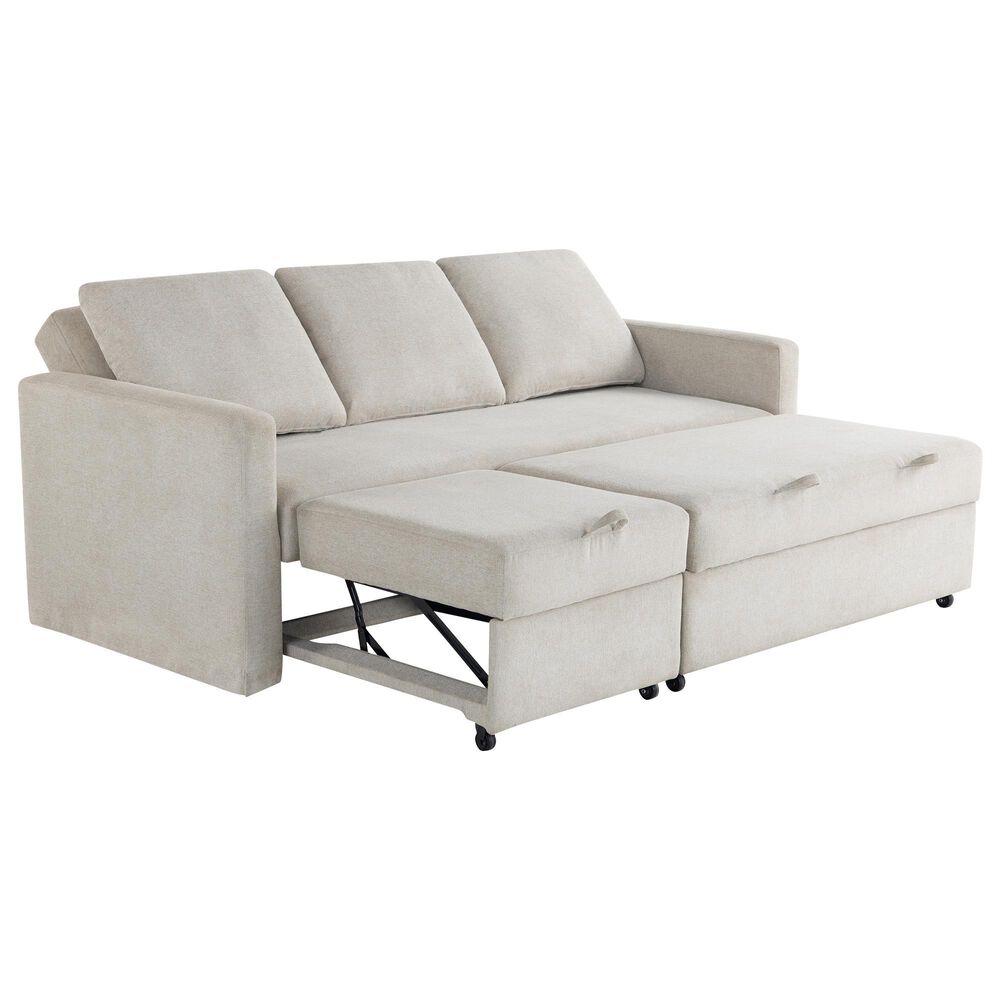 Lifestyle Solutions Mia Convertible Sofa in Ivory, , large