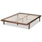 Baxton Studio Kaia King Platform Bed Frame in Walnut Brown, , large