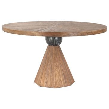 Home Trends & Design Eiffel 54" Round Dining Table in Teak - Table Only, , large