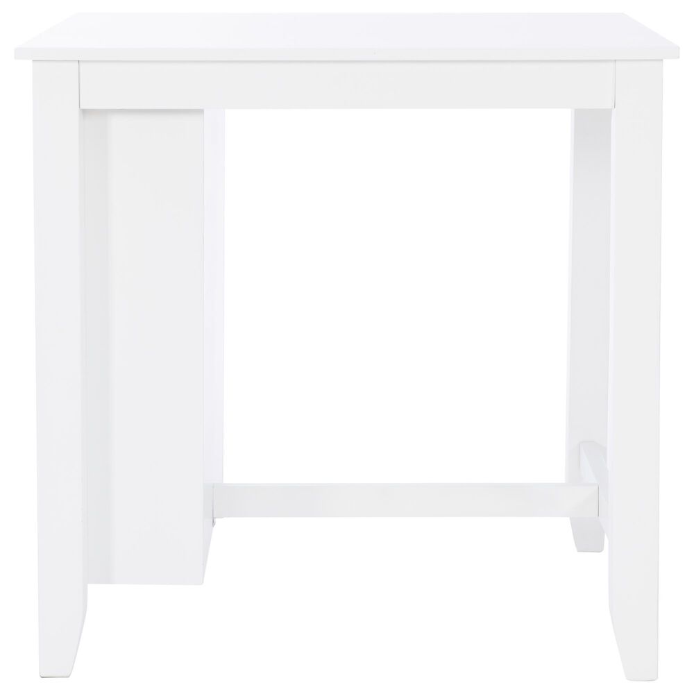 Linon Home Decor Mayfair Counter Height Space Saving Table in White - Table Only, , large