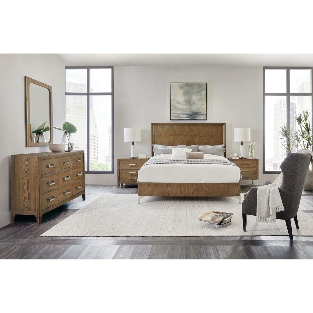 Hooker Furniture Chapman 3-Drawer Nightstand in Warm Brown, , large