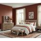 Urban Home Series 762 Brown Upholstered Full Panel Platform Bed in Brown, , large