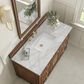 James Martin Vanities Lorelai 48" Single Bathroom Vanity in Mid-Century Walnut with 3 cm Eternal Jasmine Pearl Silestone Top, Rectangular Sink and FreePower Wireless Charger, , large