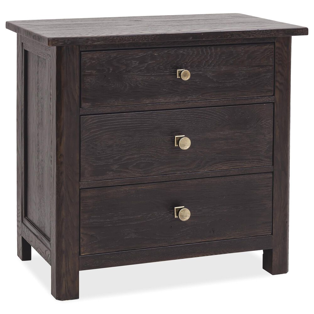 Hooker Furniture Driftwood 3-Drawer Nightstand in Burnt Timber, , large