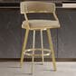 Armen Living Saturn Swivel Counter Stool in Gold, , large