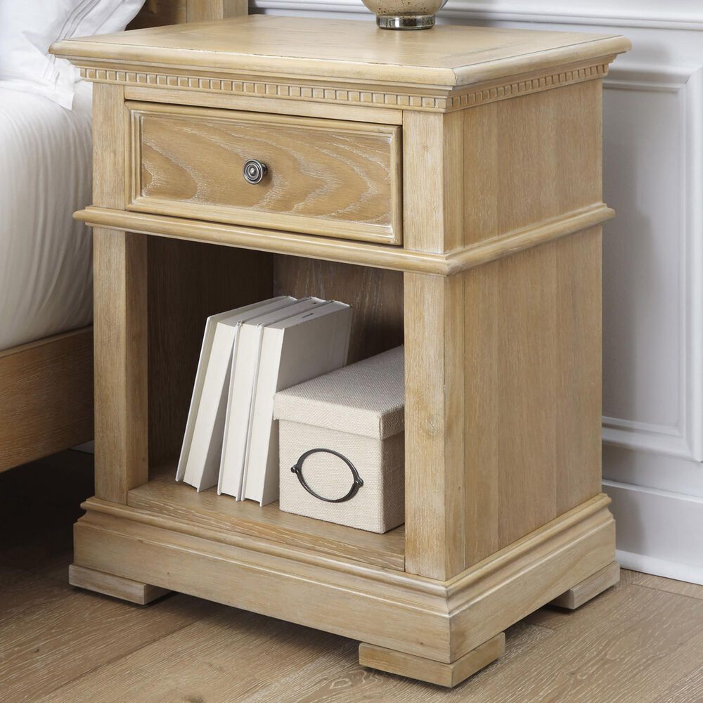 Homestyles Manor House 1 Drawer  1 Cubby Nightstand in Brown, , large