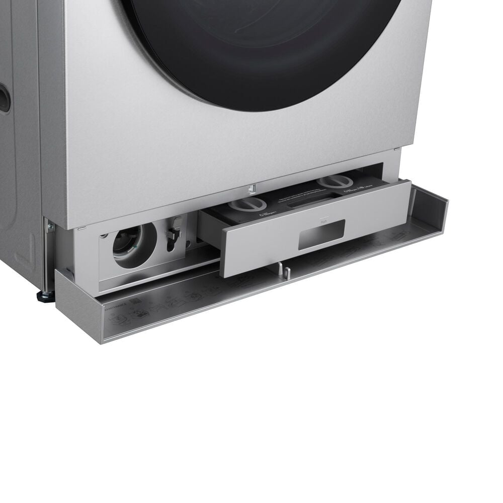 LG 5.8 Cu. Ft. Mega Capacity Smart Front Load Washer in Brushed Platinum Steel, , large