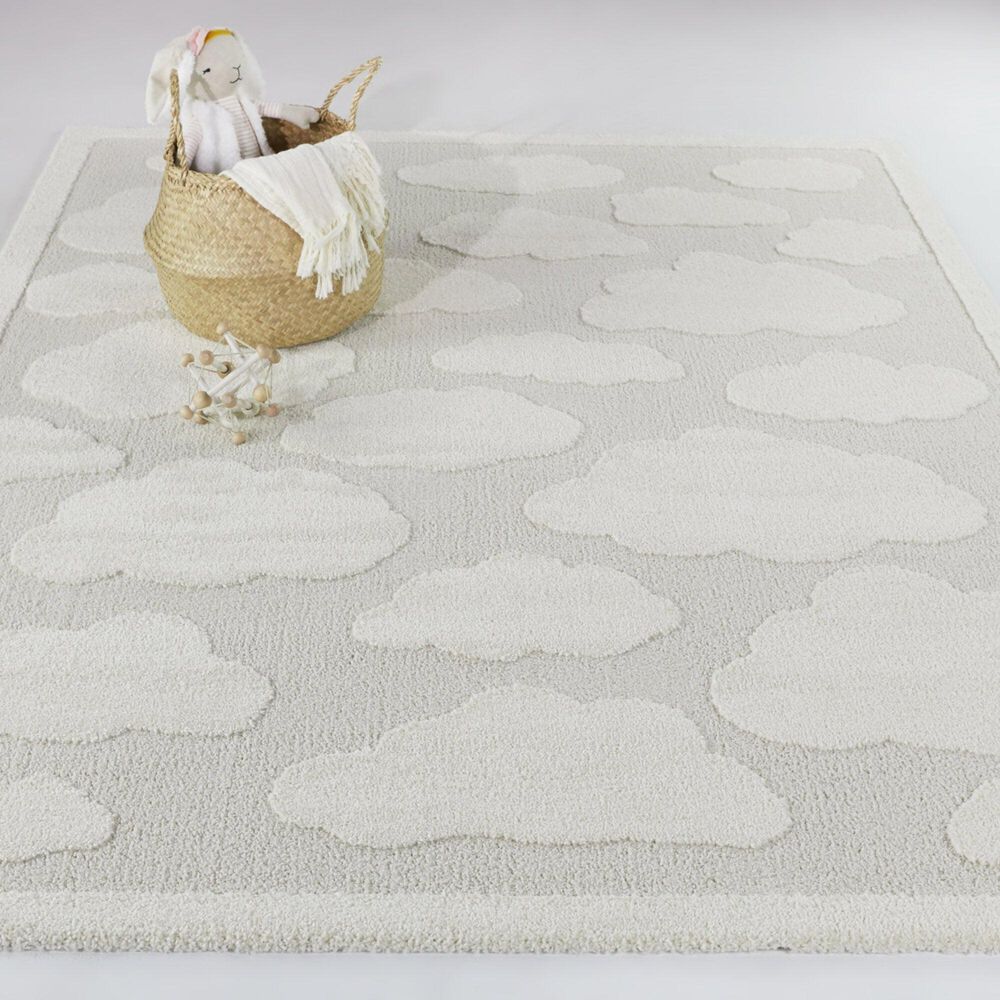 Balta Rugs Cumulus 4&#39;4&quot; x 6&#39; Cream Kids Area Rug, , large