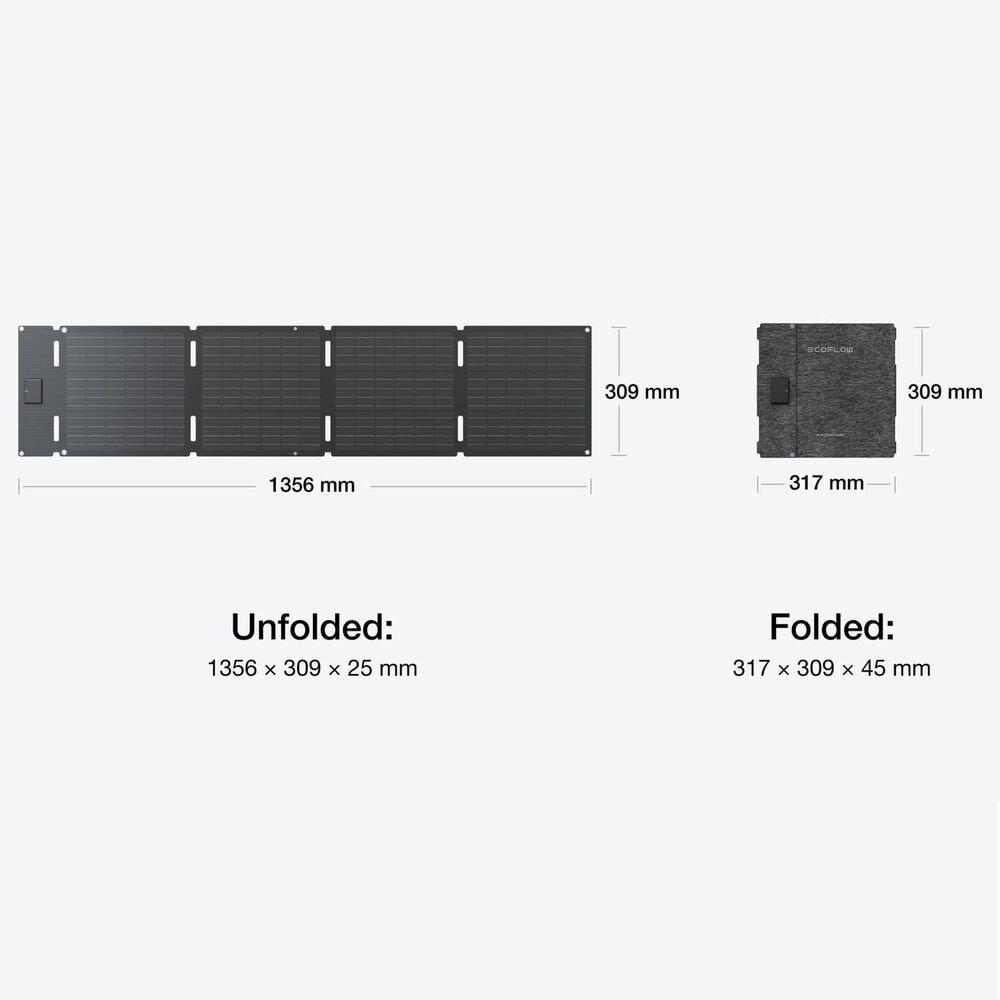 EcoFlow 60W Portable Solar Panel in Black, , large