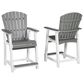 Ashley Transville Patio Counter Stool in Gray and White (Set of 2), , large