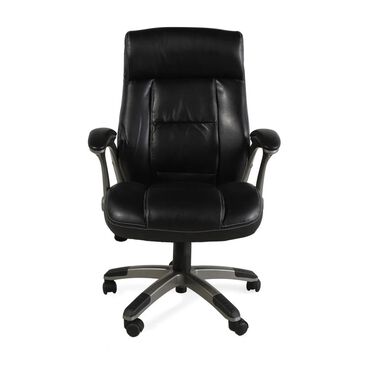Sauder Gruga Managers Chair in Black Leather, , large
