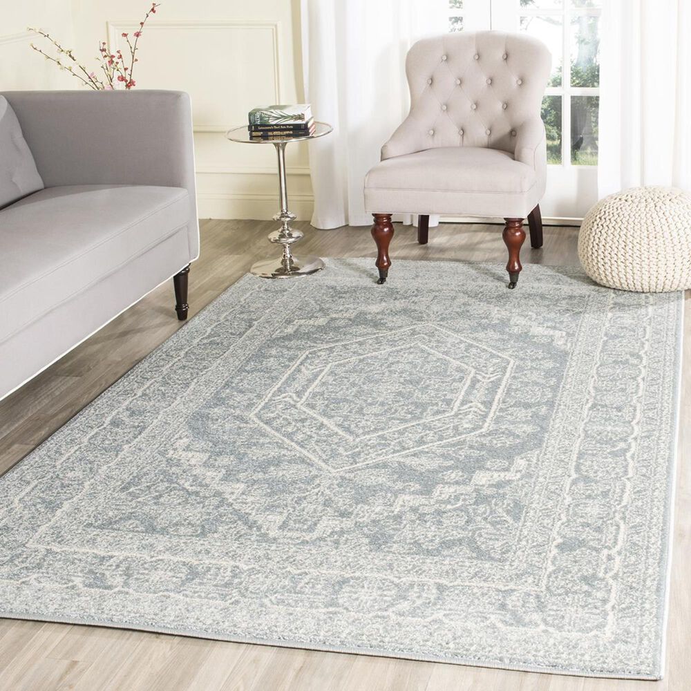 Safavieh Adirondack ADR108T-9 9" x 12" Slate/Ivory Area Rug, , large