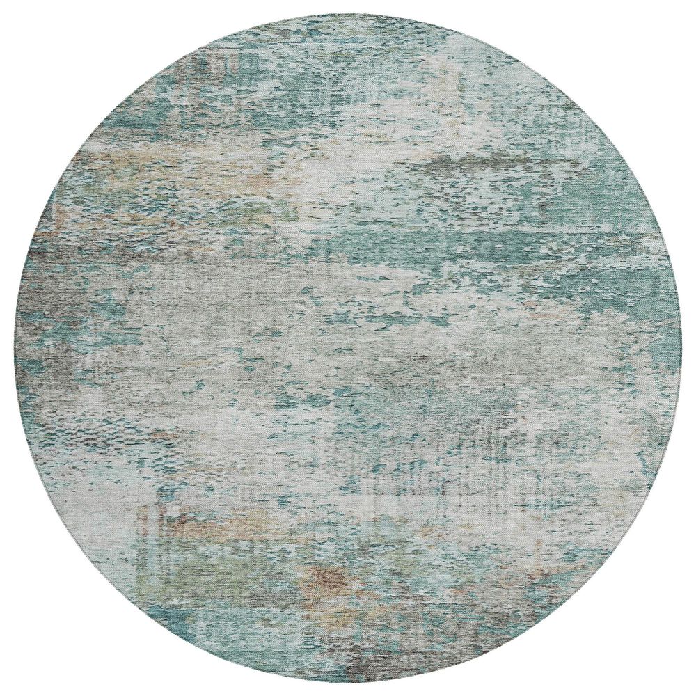Dalyn Rug Company Solace SL5 8" Round Teal Area Rug, , large