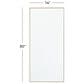 Maple and Jade 30" x 14" Rectangular Wood Wall Mirror with Thin Frame in Matte Gold, , large