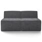 Furniture of America Facil 5-Piece Modular Armless Sofa Set in Dark Gray, , large