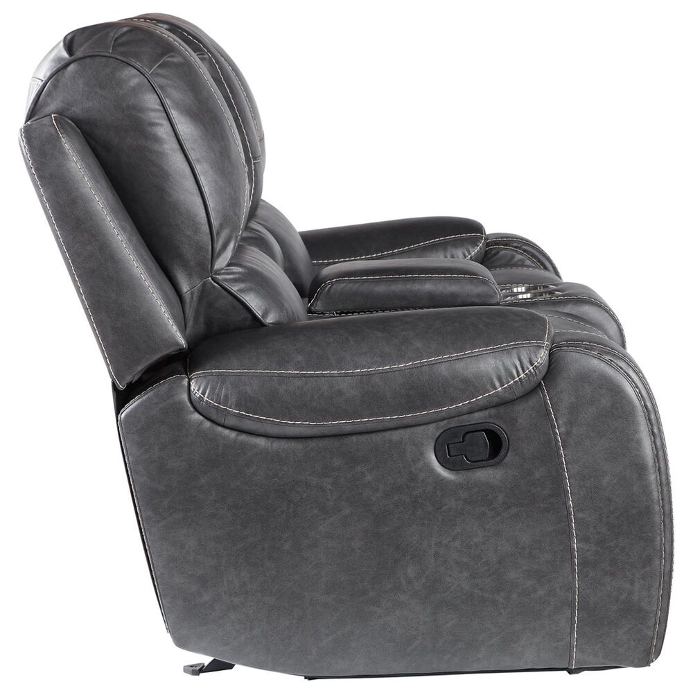 Steve Silver Keily Manual Reclining Loveseat in Dove Grey, , large