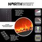 Timberlake Northwest Electric Fireplace with Backlights in Black, , large