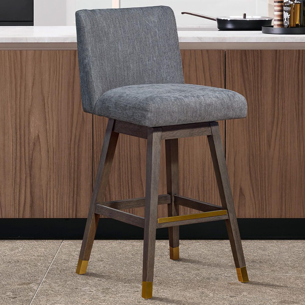 Blue River Basila Swivel Counter Stool in Gray, , large
