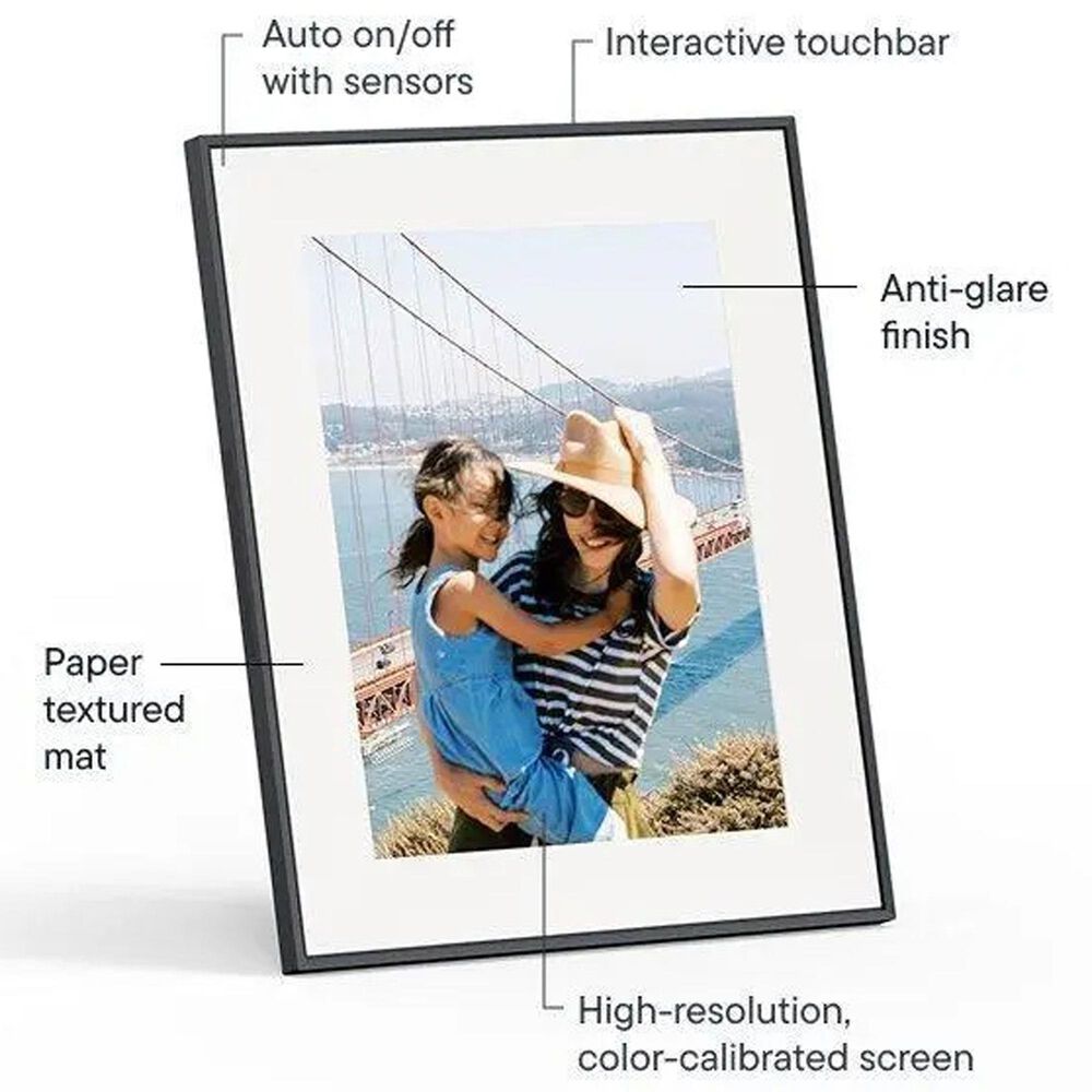 Aura Aspen 12" HD Digital WiFi Photo Frame in Matted Ink, , large
