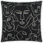 D.V.Kap Inc Face Up 24" x 24" Throw Pillow in Black, , large