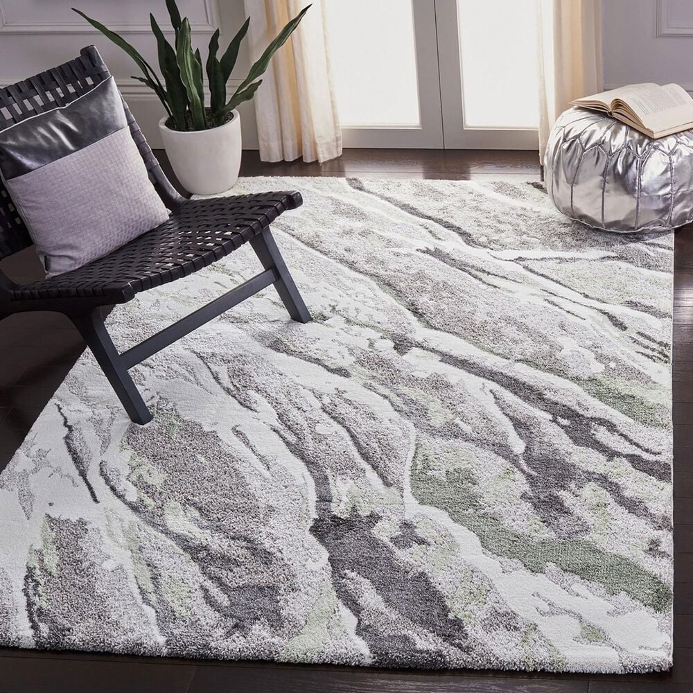 Safavieh Century CTY324F 9&#39; x 12&#39; Grey and Green Area Rug, , large