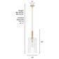 Hunter Gatz 1-Light Pendant in Alturas Gold, , large
