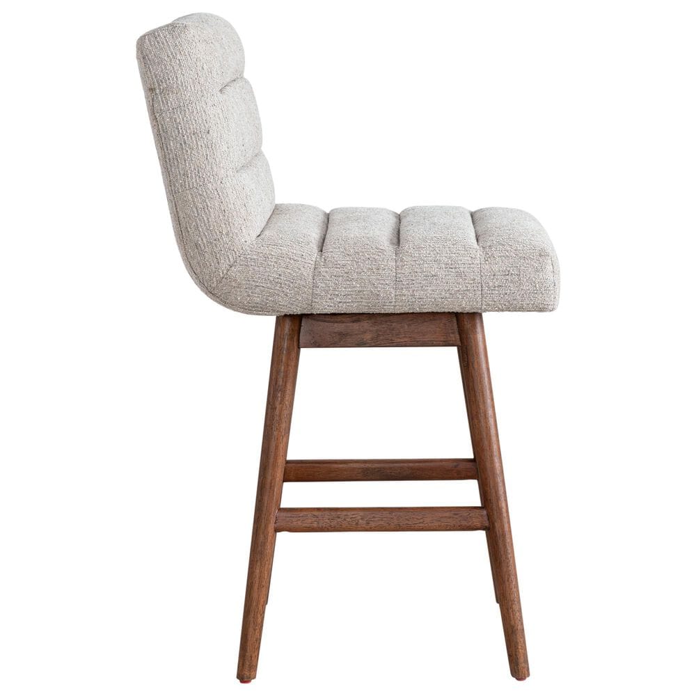 Armen Living Elias 26" Swivel Counter Height Stool in Brown Oak, , large