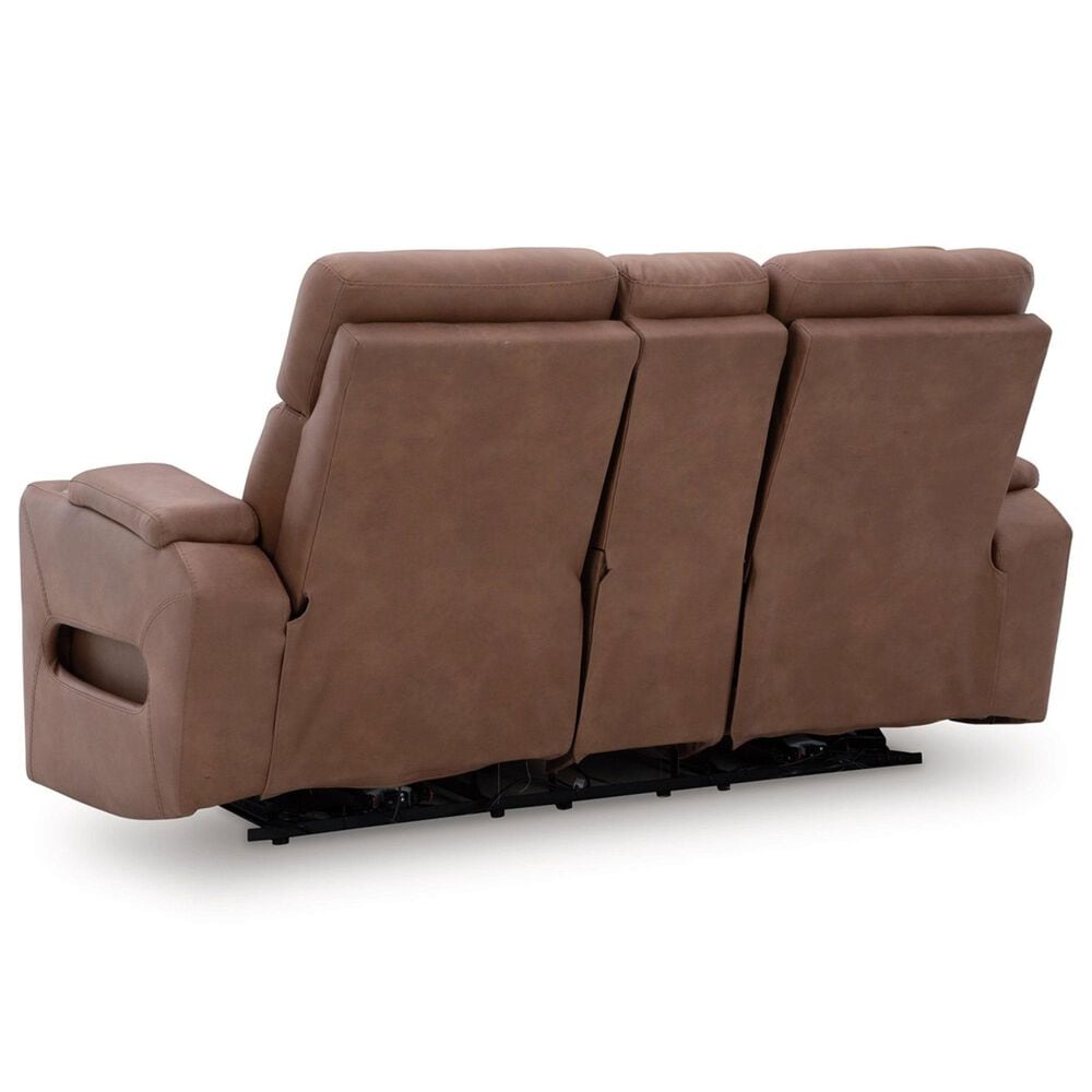 Ashley Point Clear Power Reclining Loveseat in Caramel, , large