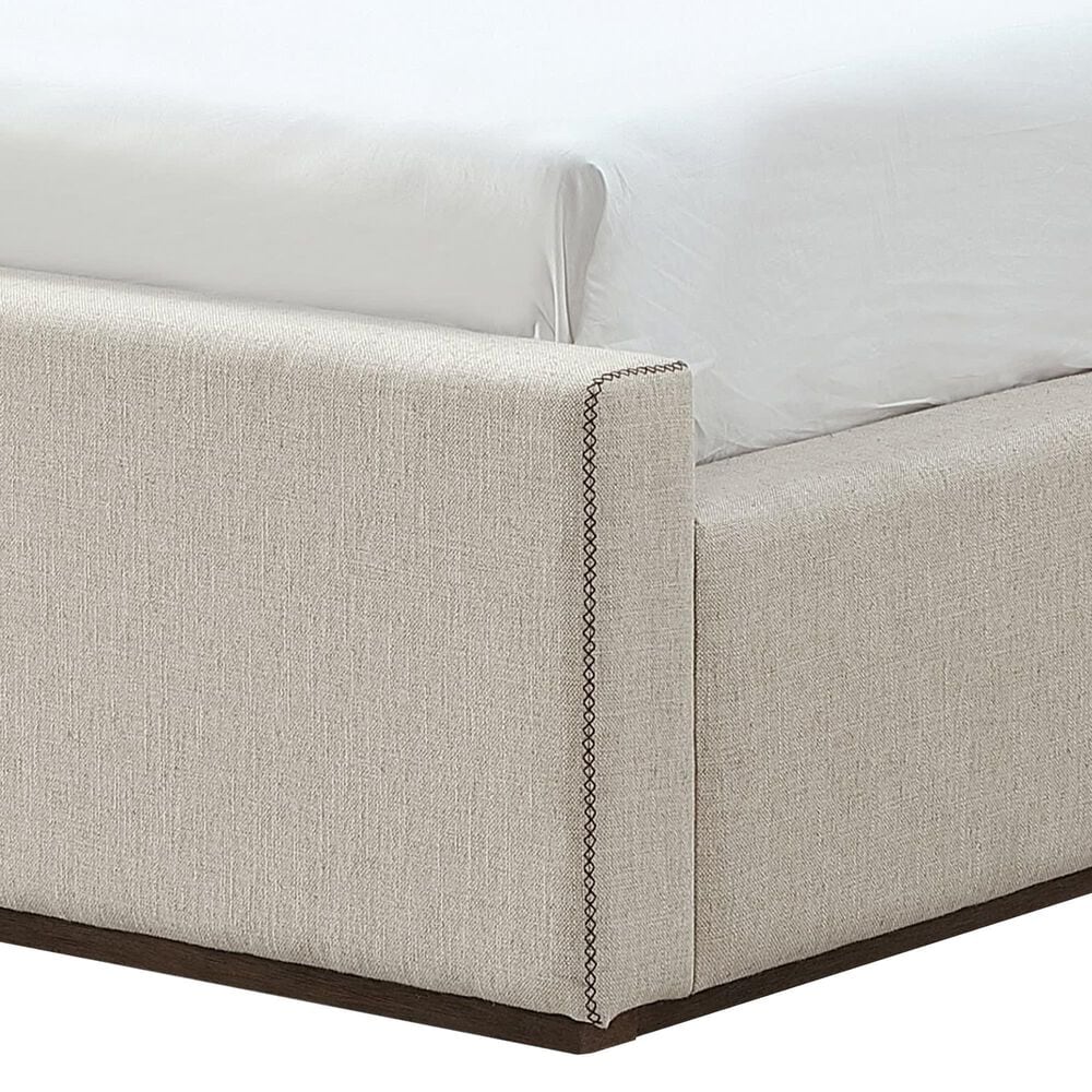 Urban Home Louis Queen Upholstered Platform Bed in Natural Linen, , large