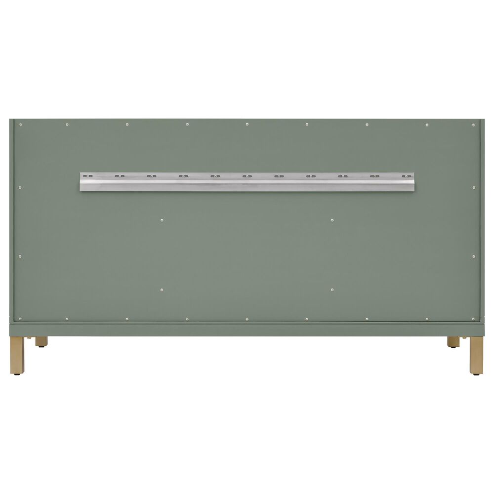 James Martin Vanities Chicago 60" Double Bathroom Vanity in Smokey Celadon with 3 cm Eternal Jasmine Pearl Silestone Top, Rectangular Sinks and FreePower Wireless Charger, , large