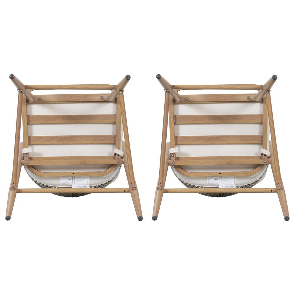 Hearth and Haven 30" Outdoor Barstool with Maple Frame in Beige (Set of 2), , large