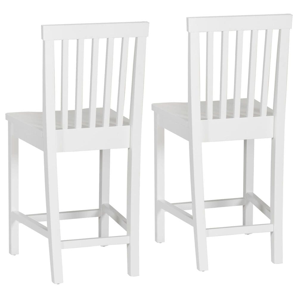Linon Home Decor Percival Counter Stool in Bright White (Set of 2), , large