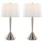 LumiSource Diva Metal Table Lamp in Brushed Nickel (Set of 2), , large
