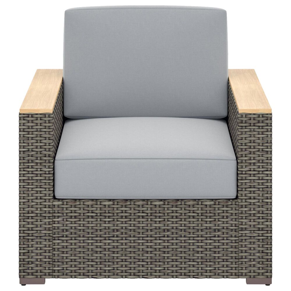 Homestyles Boca Raton 4-Piece Patio Loveseat Set in Brown and Gray, , large