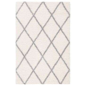 Safavieh Parma Shag PMA515A 4" x 6" Cream and Grey Area Rug, , large